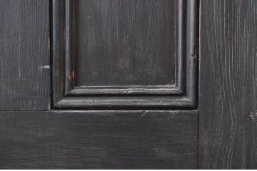 フランスアンティーク　モダンなデザインが素敵な黒にペイントされたドア1枚(扉、木製扉、建具)(R-081949)