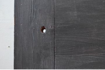フランスアンティーク　モダンなデザインが素敵な黒にペイントされたドア1枚(扉、木製扉、建具)(R-081949)