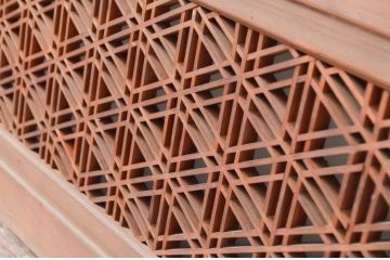 アンティーク建具　片面ガラス　上質な和の空間を演出する組子入り欄間1枚(明かり取り、明り取り)(R-081951)