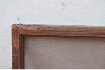 アンティーク建具　昭和レトロな空間におすすめ!シンプルなデザインの明り取り1枚(明かり取り、ガラス欄間)(R-081952)