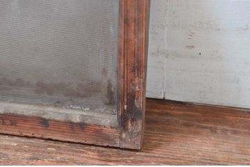 アンティーク建具　昭和レトロな空間におすすめ!シンプルなデザインの明り取り1枚(明かり取り、ガラス欄間)(R-081952)