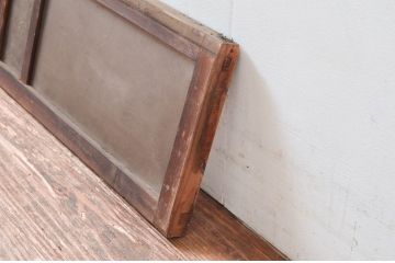 アンティーク建具　昭和レトロな空間におすすめ!シンプルなデザインの明り取り1枚(明かり取り、ガラス欄間)(R-081952)