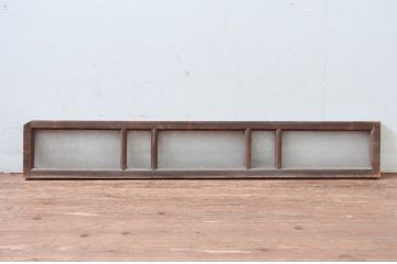 アンティーク建具　昭和レトロな空間におすすめ!シンプルなデザインの明り取り1枚(明かり取り、ガラス欄間)(R-081953)