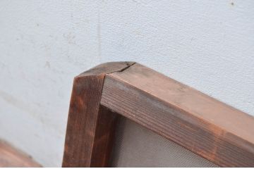 アンティーク建具　昭和レトロな空間におすすめ!シンプルなデザインの明り取り1枚(明かり取り、ガラス欄間)(R-081953)