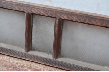 アンティーク建具　昭和レトロな空間におすすめ!シンプルなデザインの明り取り1枚(明かり取り、ガラス欄間)(R-081953)