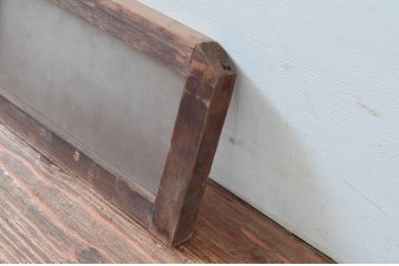 アンティーク建具　昭和レトロな空間におすすめ!シンプルなデザインの明り取り1枚(明かり取り、ガラス欄間)(R-081953)
