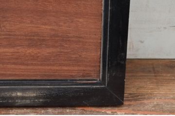 アンティーク建具　あやめと梅の図柄が素敵な彫刻欄間1枚(明かり取り、明り取り)(R-081954)