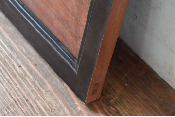 アンティーク建具　あやめと梅の図柄が素敵な彫刻欄間1枚(明かり取り、明り取り)(R-081954)