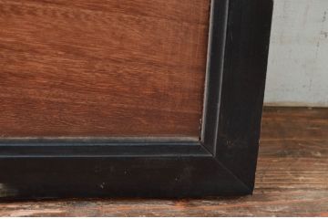 アンティーク建具　竹と菊の図柄が素敵な彫刻欄間1枚(明かり取り、明り取り)(R-081955)