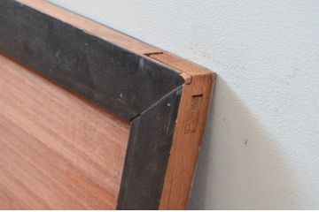 アンティーク建具　竹と菊の図柄が素敵な彫刻欄間1枚(明かり取り、明り取り)(R-081955)