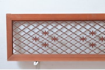 アンティーク建具　かわいらしい組子のデザインが魅力的な欄間2枚セット(らんま、明かり取り、明り取り)(R-081963)