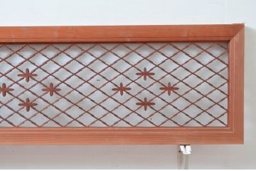 アンティーク建具　かわいらしい組子のデザインが魅力的な欄間2枚セット(らんま、明かり取り、明り取り)(R-081963)