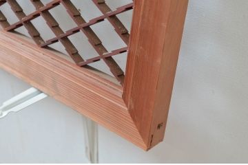 アンティーク建具　かわいらしい組子のデザインが魅力的な欄間2枚セット(らんま、明かり取り、明り取り)(R-081963)