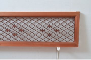 アンティーク建具　かわいらしい組子のデザインが魅力的な欄間2枚セット(らんま、明かり取り、明り取り)(R-081963)