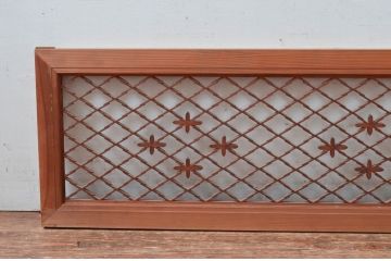 アンティーク建具　かわいらしい組子のデザインが魅力的な欄間2枚セット(らんま、明かり取り、明り取り)(R-081963)