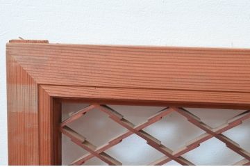 アンティーク建具　かわいらしい組子のデザインが魅力的な欄間2枚セット(らんま、明かり取り、明り取り)(R-081963)