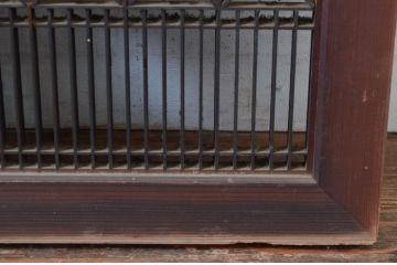 アンティーク建具　職人技が光る!和モダンなデザインが素敵な組子入り筬欄間2枚セット(オサランマ、おさらんま、明かり取り、明り取り)(R-081964)