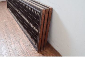アンティーク建具　上手物!!　繊細な作りが魅力的な筬格子と凝った面取り框の欄間3枚(らんま、明り取り、明かり取り)(R-081967)