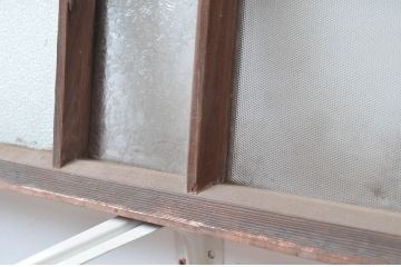 アンティーク建具　時代の流れを感じる古い木味が趣深い明り取り3枚セット(明かり取り)(R-081968)