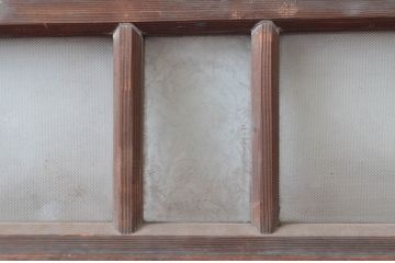アンティーク建具　時代の流れを感じる古い木味が趣深い明り取り3枚セット(明かり取り)(R-081968)