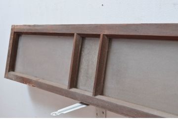 アンティーク建具　時代の流れを感じる古い木味が趣深い明り取り3枚セット(明かり取り)(R-081968)