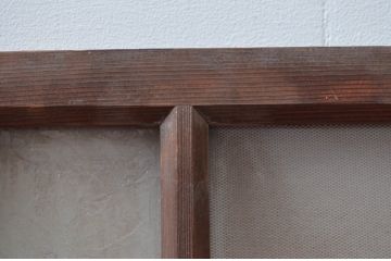 アンティーク建具　時代の流れを感じる古い木味が趣深い明り取り3枚セット(明かり取り)(R-081968)