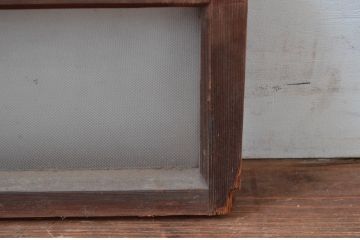 アンティーク建具　時代の流れを感じる古い木味が趣深い明り取り3枚セット(明かり取り)(R-081968)