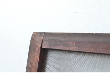 アンティーク建具　時代の流れを感じる古い木味が趣深い明り取り3枚セット(明かり取り)(R-081968)