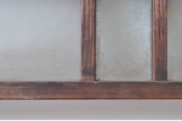 アンティーク建具　時代の流れを感じる古い木味が趣深い明り取り3枚セット(明かり取り)(R-081968)