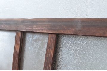アンティーク建具　時代の流れを感じる古い木味が趣深い明り取り3枚セット(明かり取り)(R-081968)