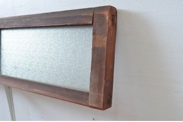 アンティーク建具　時代の流れを感じる古い木味が趣深い明り取り3枚セット(明かり取り)(R-081968)