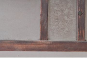 アンティーク建具　時代の流れを感じる古い木味が趣深い明り取り3枚セット(明かり取り)(R-081968)