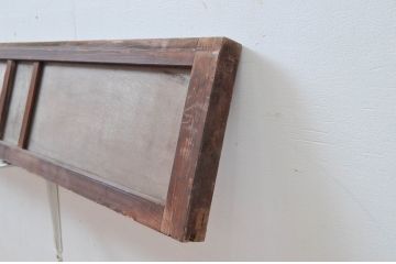 アンティーク建具　時代の流れを感じる古い木味が趣深い明り取り3枚セット(明かり取り)(R-081968)