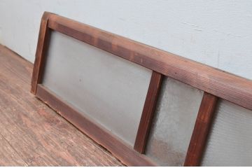 アンティーク建具　時代の流れを感じる古い木味が趣深い明り取り3枚セット(明かり取り)(R-081968)