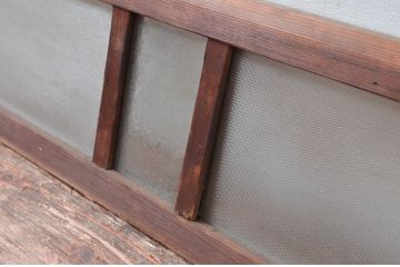 アンティーク建具　時代の流れを感じる古い木味が趣深い明り取り3枚セット(明かり取り)(R-081968)