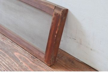 アンティーク建具　時代の流れを感じる古い木味が趣深い明り取り3枚セット(明かり取り)(R-081968)