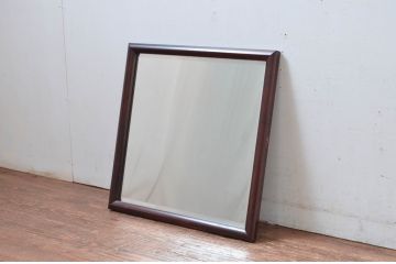 中古　美品　松本民芸家具　シンプルなデザインが取り入れやすいドレッサーのミラー1枚(鏡、姿見、壁掛け鏡、ウォールミラー)(R-08197)