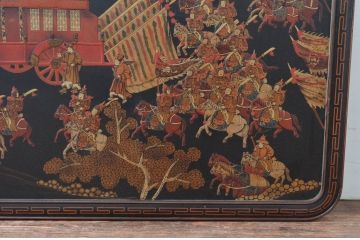 中国ビンテージ　美品　台湾　明人出警図　明時代に描かれた壮大な絵巻の一部をとらえた特大アート(壁掛け、絵画、美術品、ヴィンテージ)(R-081972)