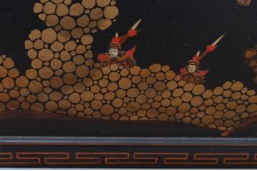 中国ビンテージ　美品　台湾　明人出警図　明時代に描かれた壮大な絵巻の一部をとらえた特大アート(壁掛け、絵画、美術品、ヴィンテージ)(R-081972)