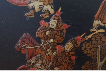 中国ビンテージ　美品　台湾　明人出警図　明時代に描かれた壮大な絵巻の一部をとらえた特大アート(壁掛け、絵画、美術品、ヴィンテージ)(R-081972)