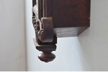 和製アンティーク　意匠を凝らした彫刻が魅力的な掛け時計(振り子時計、柱時計、古時計)(R-081977)