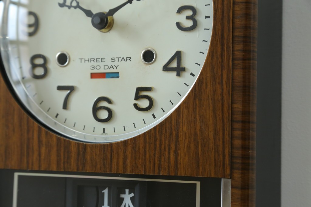 和製ビンテージ　CITIZEN(シチズン)　30DAY　昭和レトロな雰囲気漂う掛け時計　(R-081981)