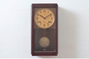 和製ビンテージ　精工舎(SEIKO、セイコー)　TRADE(S)MARK　落ち着いた佇まいの掛け時計(振り子時計、古時計、柱時計、ヴィンテージ)(R-081983)
