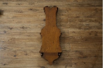 フランスアンティーク　クラシカルな彫刻入りアネロイド気圧計　(R-081985)