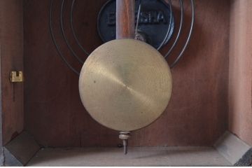 和製アンティーク　昭和初期　EIKEISHA(栄計舎)　上品な装飾が映える柱時計(掛け時計、古時計、振り子時計)(R-081989)