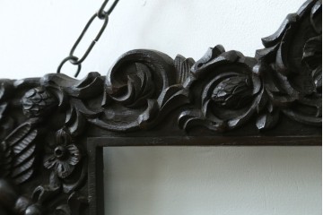 和製アンティーク　森永エンゼルストア　木彫り　昭和レトロな空間演出におすすめの彫刻看板　(R-081993)