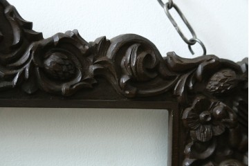 和製アンティーク　森永エンゼルストア　木彫り　昭和レトロな空間演出におすすめの彫刻看板　(R-081993)