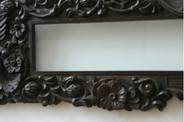 和製アンティーク　森永エンゼルストア　木彫り　昭和レトロな空間演出におすすめの彫刻看板　(R-081993)