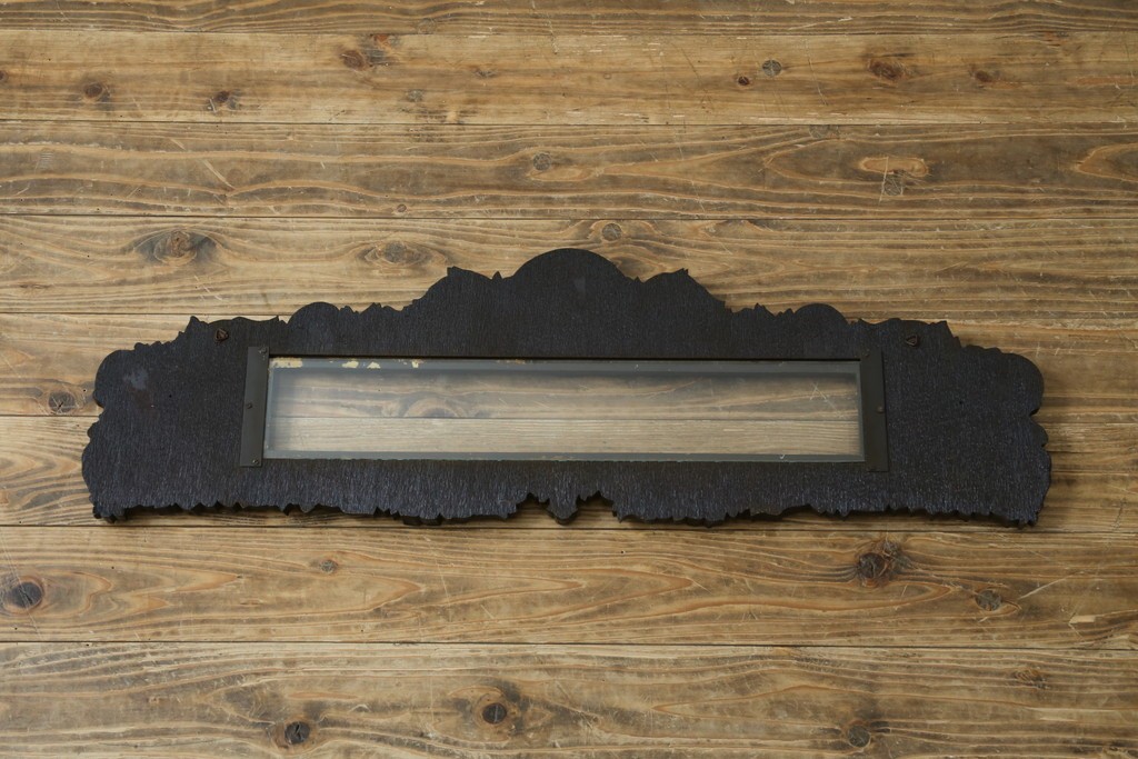 和製アンティーク　森永エンゼルストア　木彫り　昭和レトロな空間演出におすすめの彫刻看板　(R-081993)