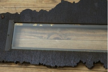 和製アンティーク　森永エンゼルストア　木彫り　昭和レトロな空間演出におすすめの彫刻看板　(R-081993)